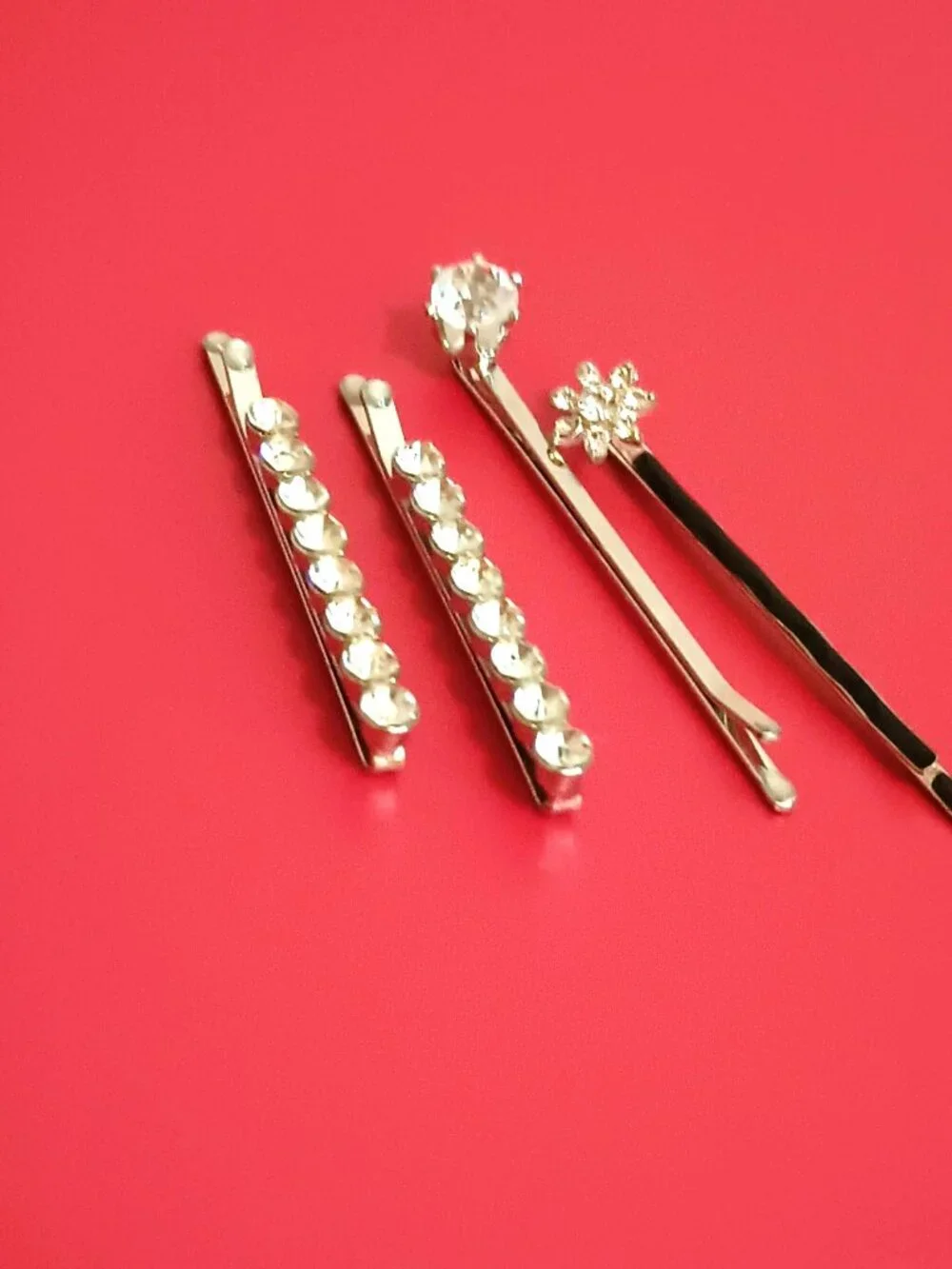 Rhinestone Hair Bobby Pins 4 Pcs Hair Accessories